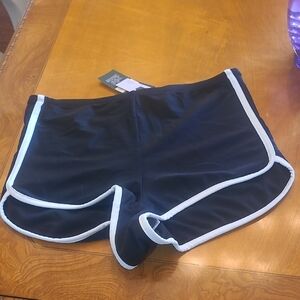 Women's Black Swim Shorts with White Trim Wild Fable Sz X 14-16
